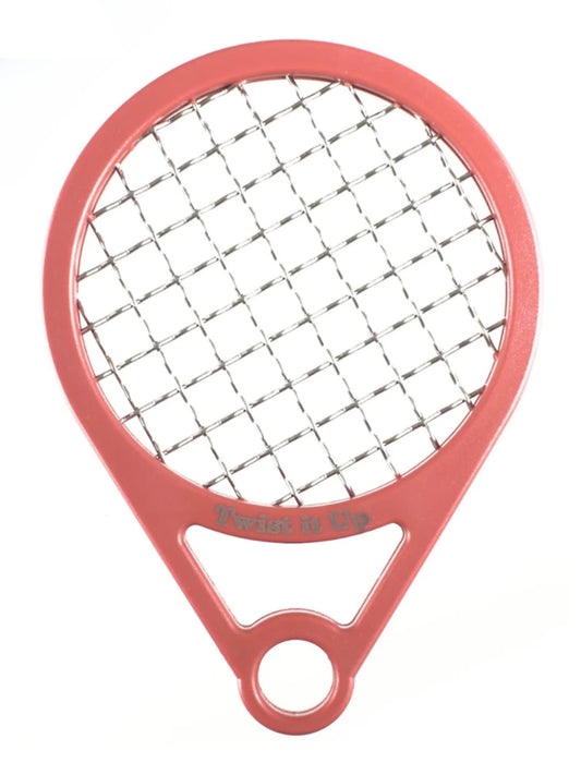 Twist Up Comb (Red Desires) - Alternative to Hair Sponges, Creates Curls and Twists for Black Men, Tennis Racket Design