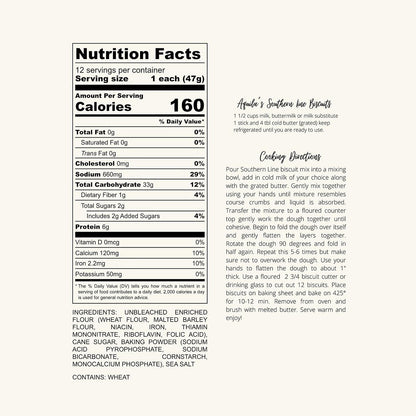 Hamilton Cornerstore Southern Biscuit Mix, Easy-to-Bake Delight Biscuits, Classic Southern Recipe for Fluffy Buttermilk Biscuit Mix, Homemade Quick and Easy Biscuit Mix, (20 OZ)