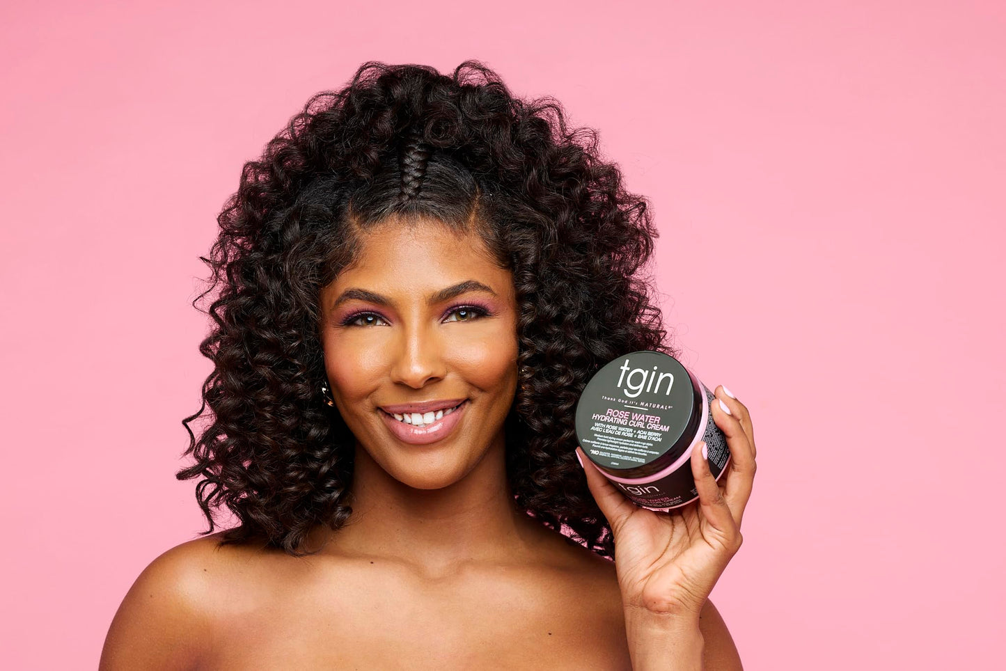 tgin Rose Water Curl Cream 12 oz + Styling Lotion 8 oz Duo - Natural Hair - Low porosity hair - curly, wavy, kinky, set of 2