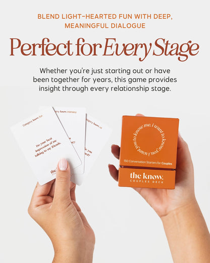 I Know Collection The Know Couples Deck - Date Night Get to Know You Games - 150 Thoughtful Couple Questions – Fun Date Night Cards for New Couples – Romantic Couples Gift