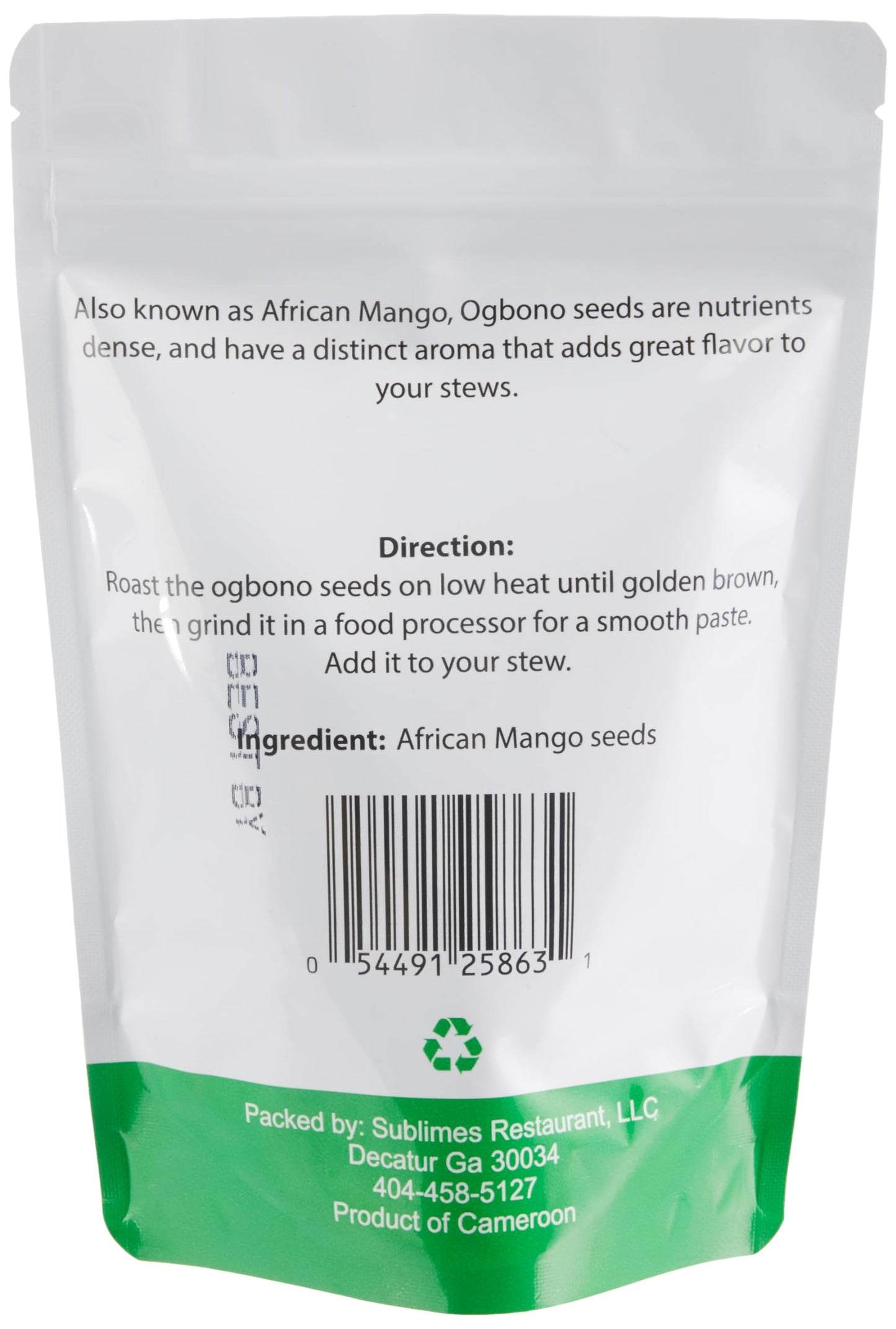 KOPABANA Whole Ogbono seeds | wild mango | African mango| bush mango| dika | mbukpap uyo 4oz