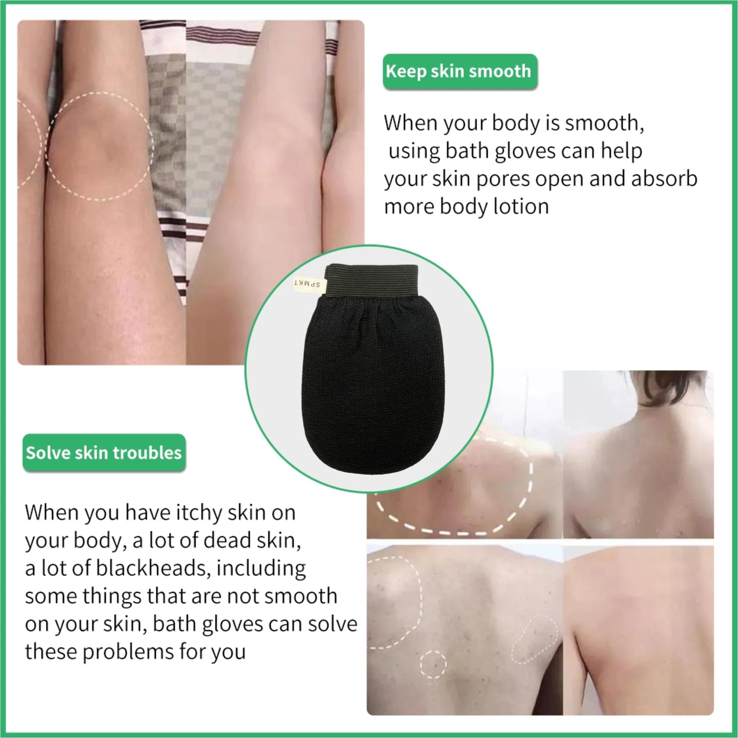 Exfoliating Glove 1pc, Korean Exfoliating Mitt Visibly Lift Away Dead Skin, Revive Glove Exfoliating Glove & Body Exfoliator, Cleanse Dead or Dry Skin, Part of The Best Skincare Kit for Women & Men