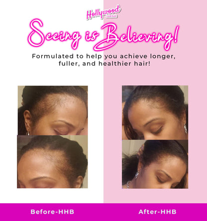 Hollywood Hair Bar Growth Edge Control - Smooths and Grows Edges, Vegan and Cruelty Free, 4 oz