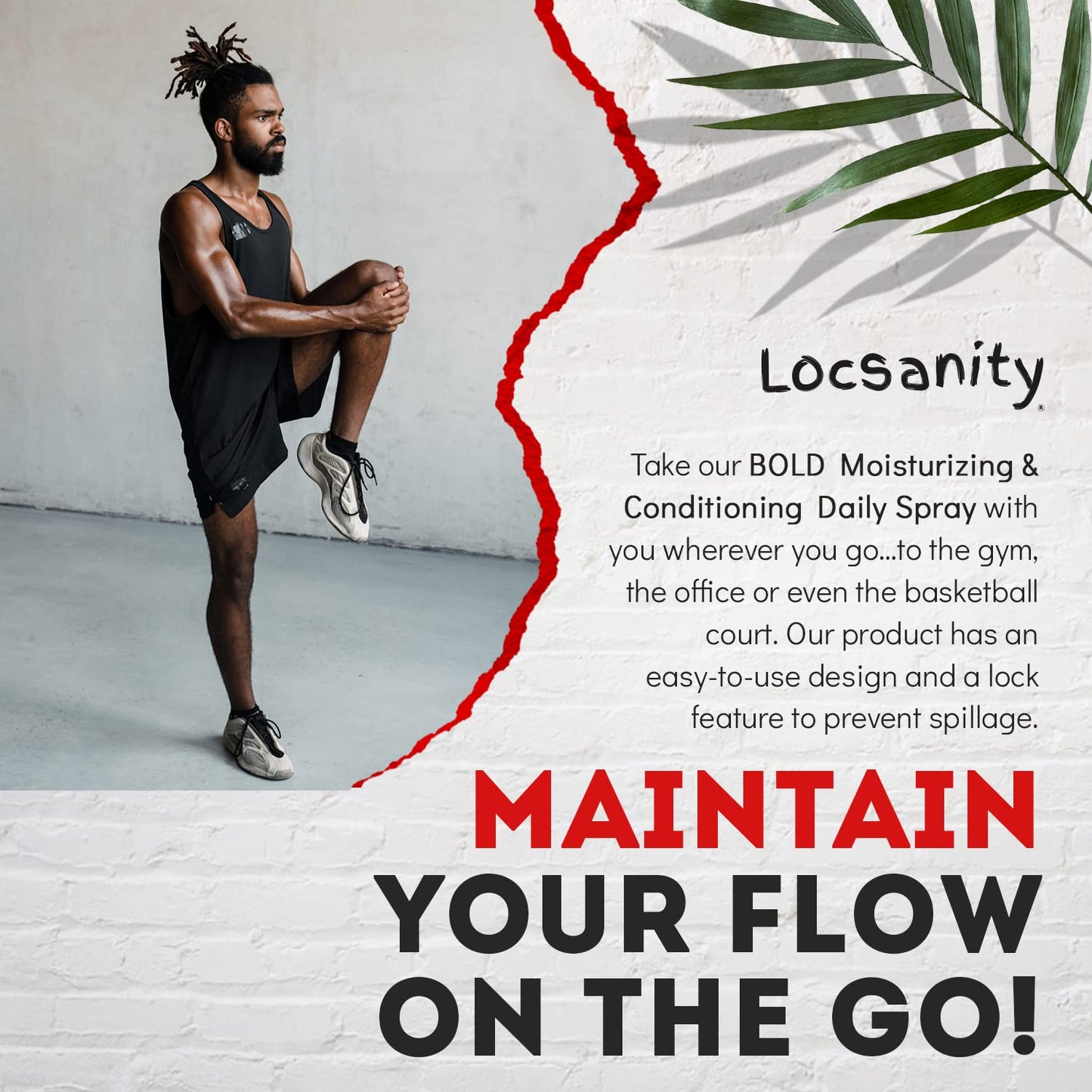 Locsanity BOLD Moisturizing Loc Spray - Natural Locs Care, Dreadlock Maintenance - Hair Scalp Moisturizer, Conditioning Spray for Dreads, Braids (8oz)