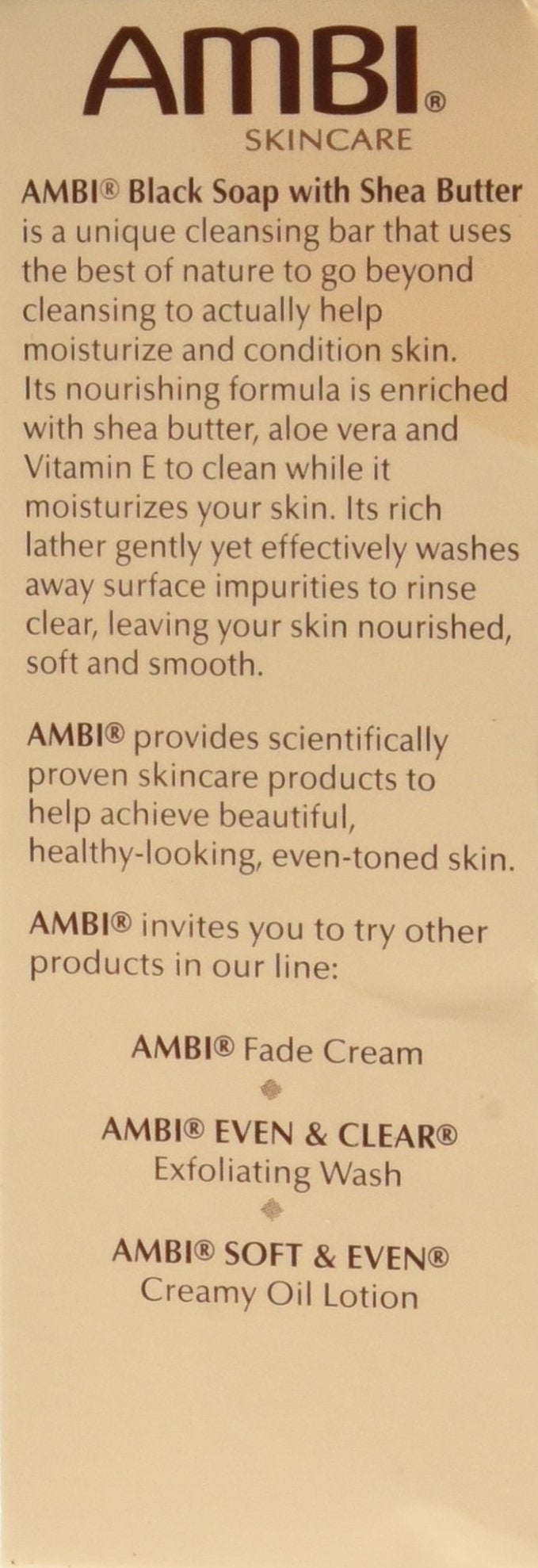 Ambi Skincare Black Soap with Shea Butter, 3.5 Oz (Pack of 2)