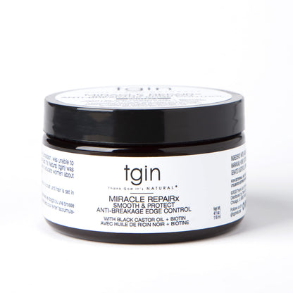 Thank God It's Natural tgin Miracle RepaiRx Smooth & Nourish Edge Control for For Damaged Hair - Repair - Protect - Restore - 4 ounces