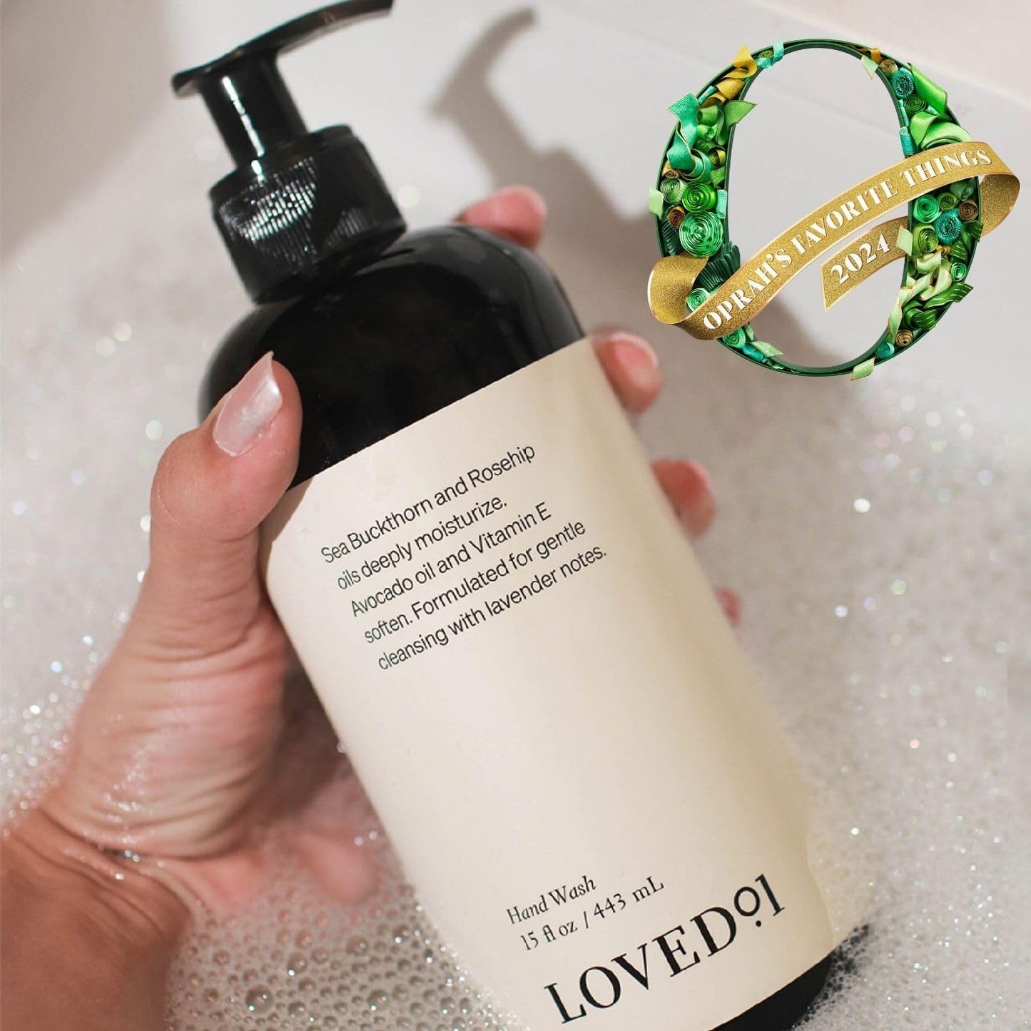 Loved01 Hand Care Duo, Oprah's Favorite Things, Cleansing & Moisturizing Bundle (15 Oz Hand Wash & 15 Oz Hand & Body Lotion)