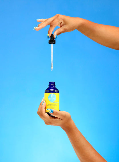 Curls Blueberry Bliss Blueberry & Mint Hair and Scalp Strengthening Oil - 4 oz, Root-Penetrating Hair Oil with Turmeric, Rosemary & Pumpkin Seed Oil, Hair and Scalp Treatment Oil, All Hair Types