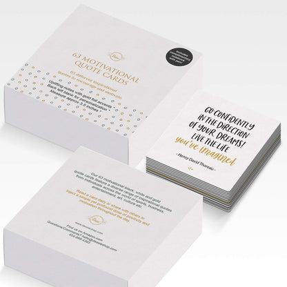 Dessie Motivational Cards - 63 Unique Encouragement Cards Deck with Inspirational Quotes. Bonus Inspirational Notebook with Pen