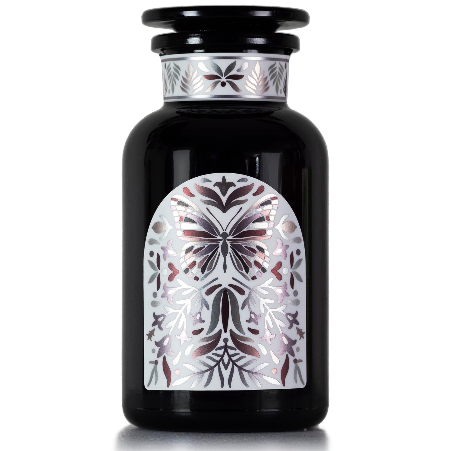 Artanis Home Custom Ultraviolet Glass Apothecary Jar, Smell-proof Airtight Glass Storage for Tea, Herbs, and Spices, with Lid and Spoon for Home Apothecary, 500 ml