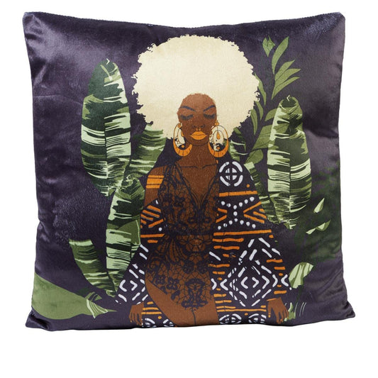 Pardon My Fro Ziggy Decorative Throw Pillow - Stylish Pillow Cover, Couch Pillow W/Beautiful Design Covers Made W/ 100% Polyester, Micro Minx Suede - Decorative Pillows for Home Decor, 18x18, Black