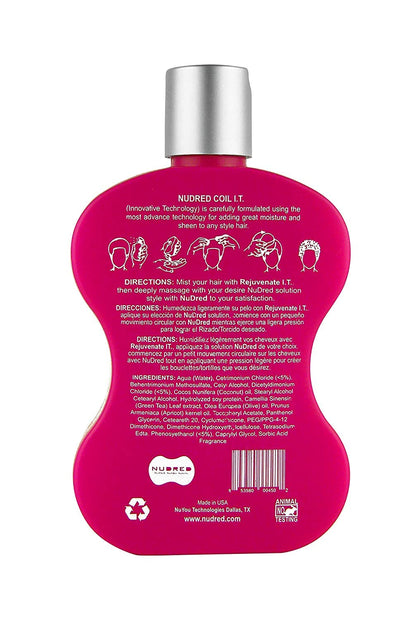 NuDred Coil I.T. Curly Hair Moisturizer with Natural Oils for Black Hair, Curl and Coil Defining Cream for Hydrated Twist Outs, Flat Twists & Bantu Knots, Sulfate Free & Paraben Free Curl Cream, 8 OZ