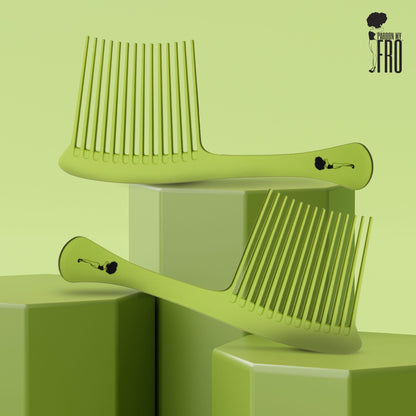 Pardon My Fro Wide Tooth Comb - Effortlessly Detangles Curly Hair - Smooth Coated Wide Tooth for Comfortable Styling