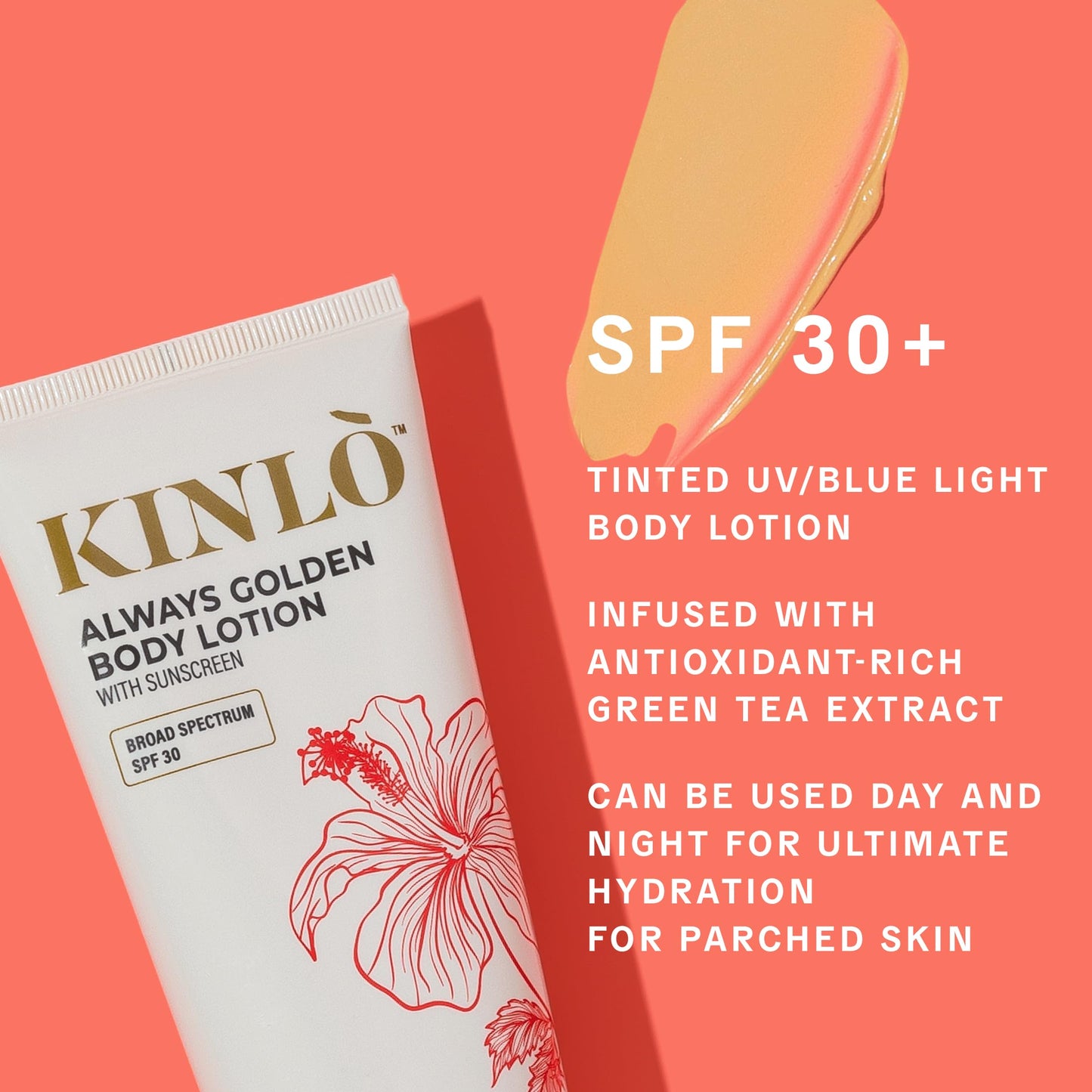 KINLO Always Golden Duo Set - Tinted Sunscreen SPF for Face and Body Kit for Melanin Rich Skin | Black Owned Skincare| Made in USA