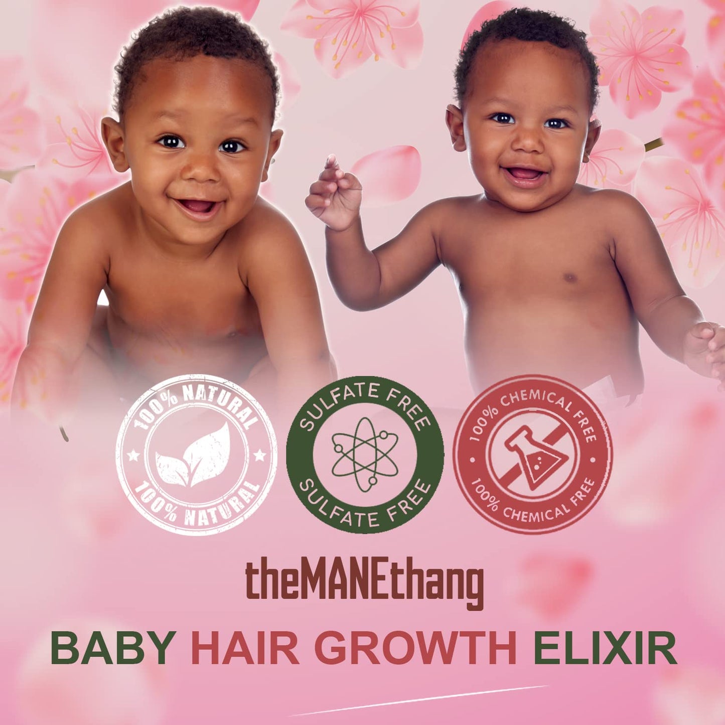 theMANEthang Baby Hair Growth Oil - Organic Newborn Oil with Coconut, Olive, Castor, and Tea Tree Oils