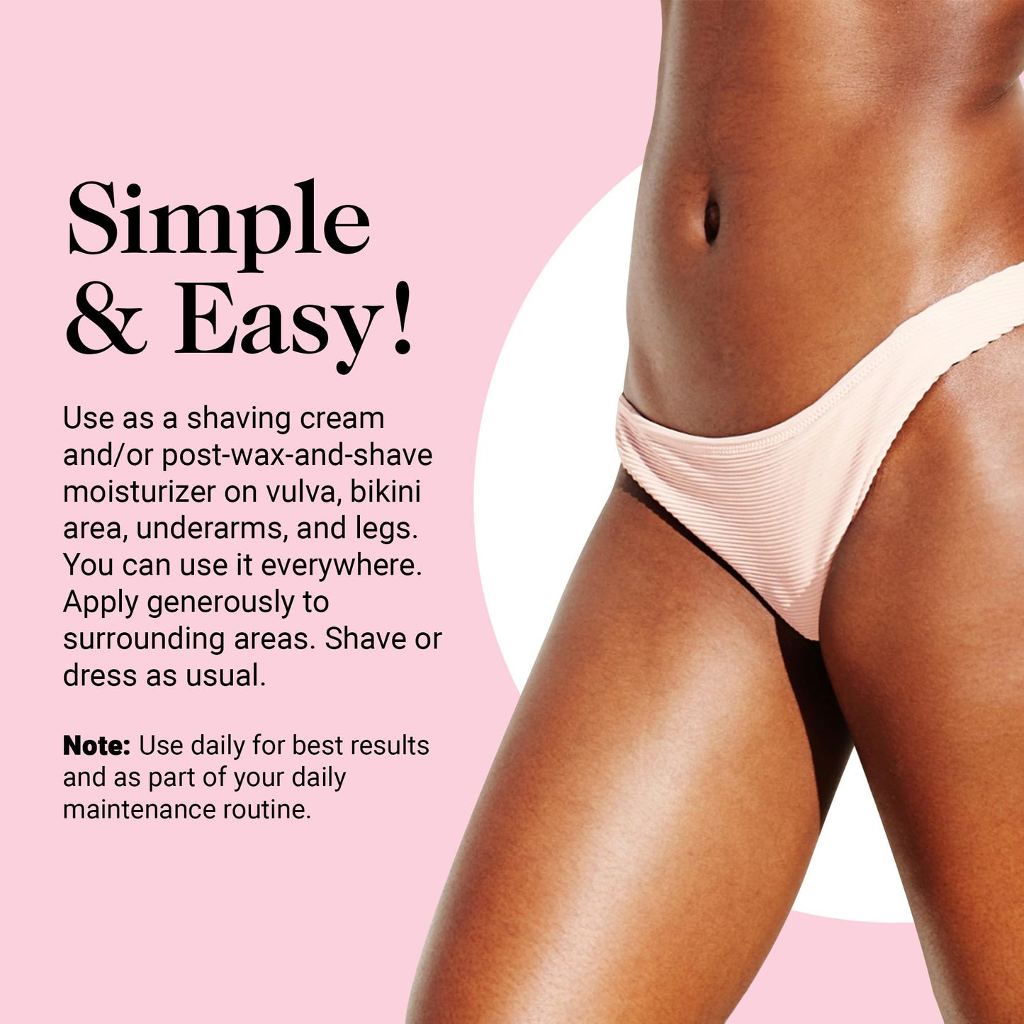 Kushae Feminine Soothing After Shave Cream - OB/GYN Made, Natural, Fragrance Free, Aloe-Based, pH Balanced Intimate Moisturizer for Women 4oz