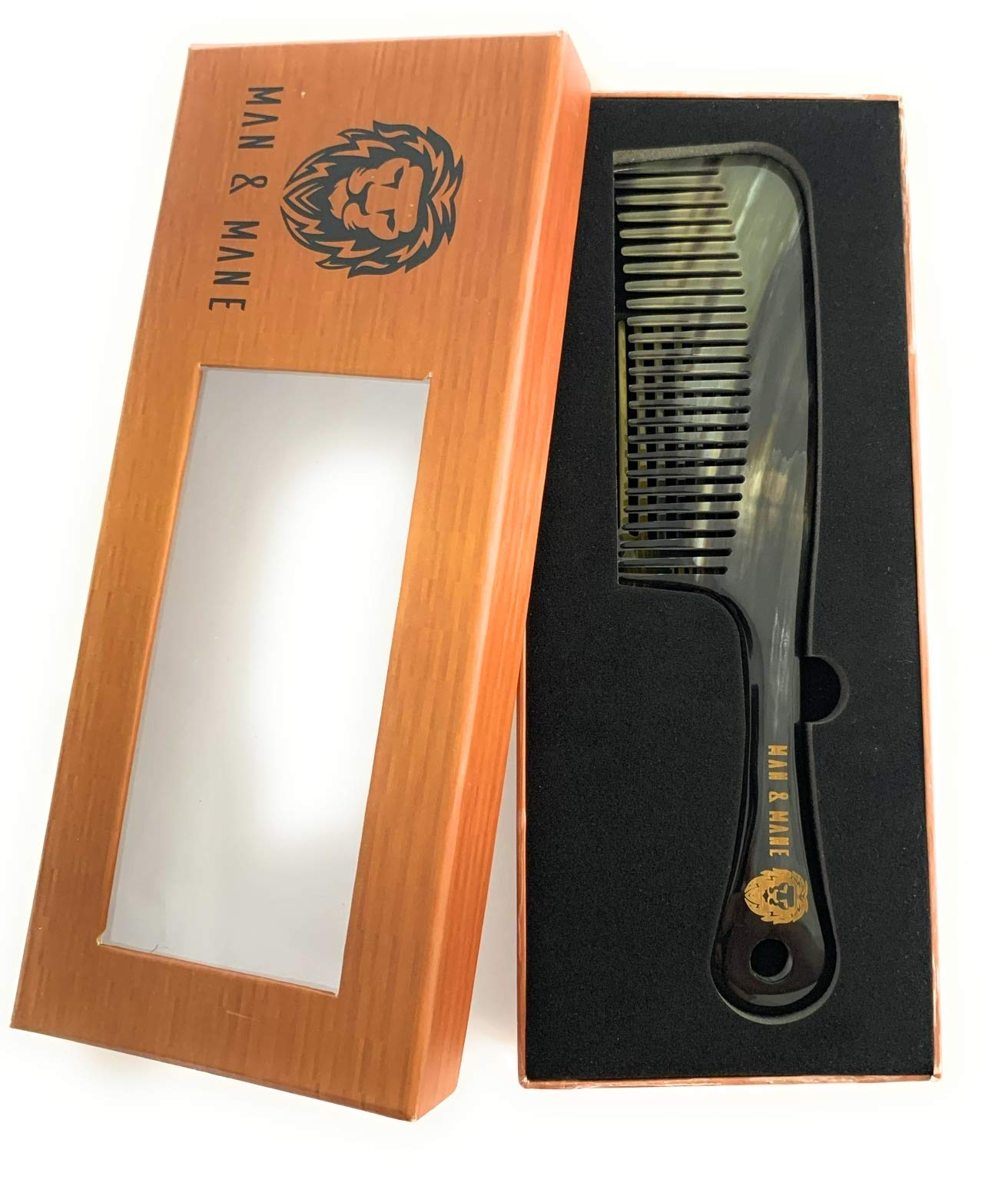 Premium Handmade 100% Oxhorn Anti-static Long Detangling & Styling Comb for Women & Men