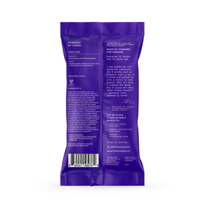 The Honey Pot Company - Intimacy Cleansing Wipes - PH Balancing, Paraben Free, Feminine Products - Ultra-thick and Extra Large Cleansing Cloths for the Bedroom - 20 ct.