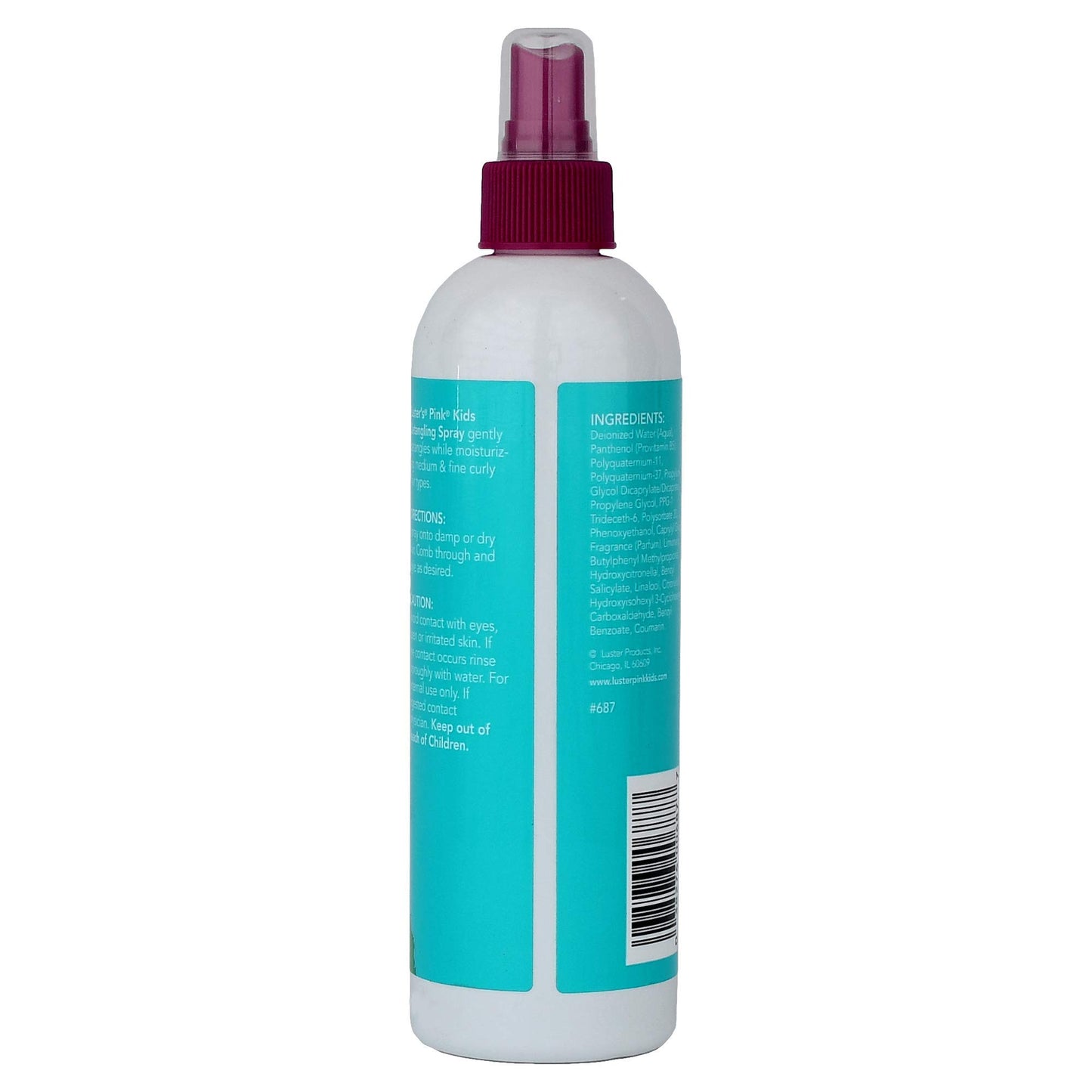 Luster's Pink Kids Detangling Spray, 12 Ounce Made with Provitamin B5.