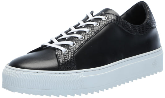 Tiannia Barnes Men's Leather Sneaker, Black, 7