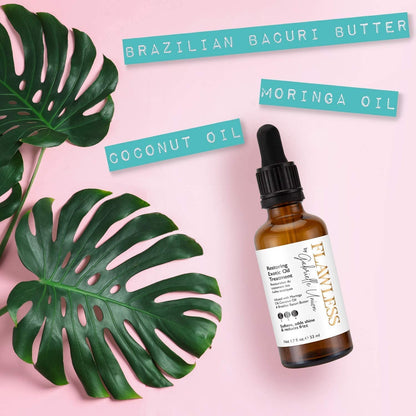 Flawless by Gabrielle Union Wig Hair Care Gift Bundle - Hydrating Shampoo, Heat Protectant Spray, Scalp Soothing Tonic, and Restoring Exotic Hair Oil