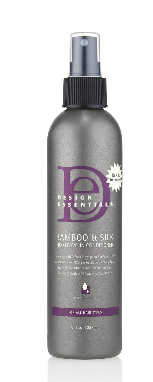 Design Essentials Natural Bamboo & Silk HCO Strengthening Leave-In Conditioner For All Hair Types - 8 Oz