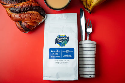 Fusion Elegance Duo: 1lb Jamaica Blue Mountain Ground + 1lb Bespoke Blend Whole Beans Medium Roast Bundle