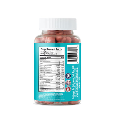 Hollywood Hair Bar Hair Care Bear Gummy Vitamins - for All Hair Types, Vegan and Cruelty Free, (1 Month Supply) 60 Count