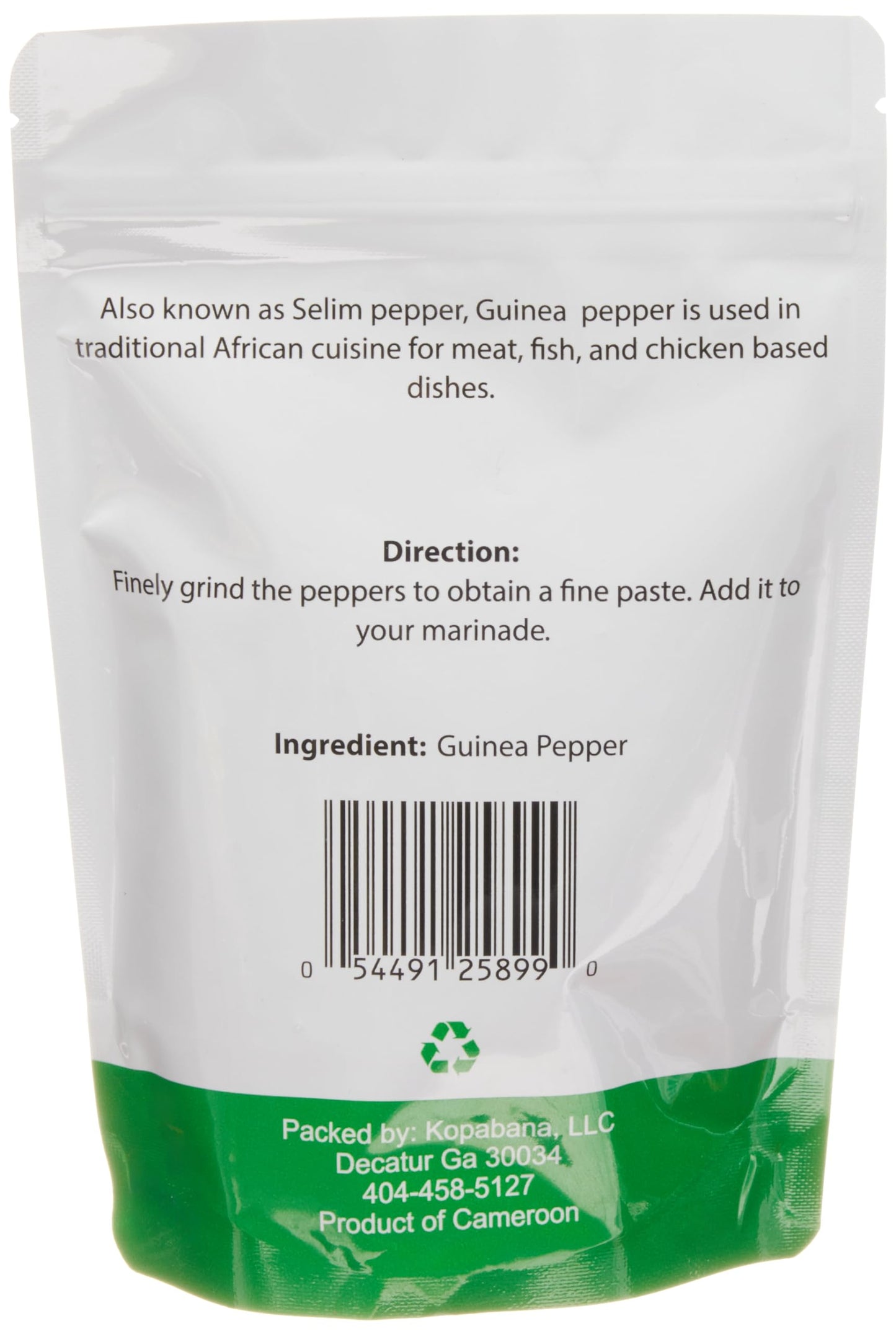 KOPABANA Guinea pepper | Aframomum melegueta | Selim Pepper| Grains of Selim | 4oz