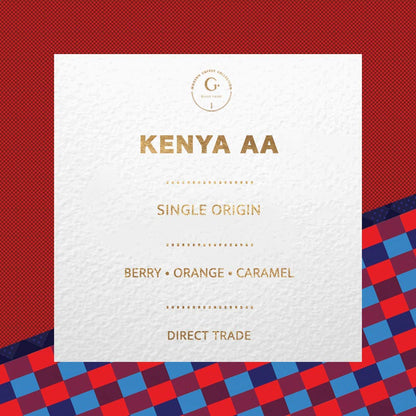 Grand Parade Coffee, 12oz Organic Kenya AA Medium Roast, Whole Bean, Fresh Roasted, Gourmet Single Origin - Fair Trade