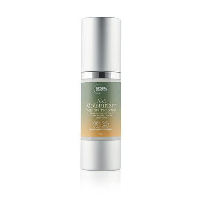 NRL NATURAL RADIANT LIFE AM FACE MOISTURIZER with SPF – Daily Sunscreen Protection, Organic Face Cream, Oil - Free Deeply Hydrating Facial Lotion, Repairs, Soothes and Nourish Irritated, Dry and Damaged Skin - 30ml / 1 Oz (Packaging May Vary)