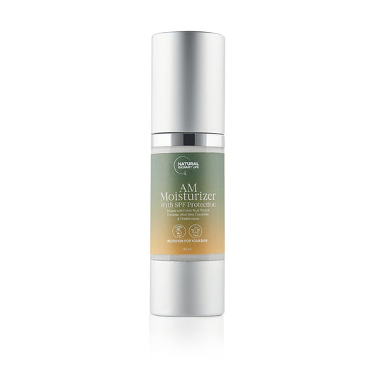 NRL NATURAL RADIANT LIFE AM FACE MOISTURIZER with SPF – Daily Sunscreen Protection, Organic Face Cream, Oil - Free Deeply Hydrating Facial Lotion, Repairs, Soothes and Nourish Irritated, Dry and Damaged Skin - 30ml / 1 Oz (Packaging May Vary)