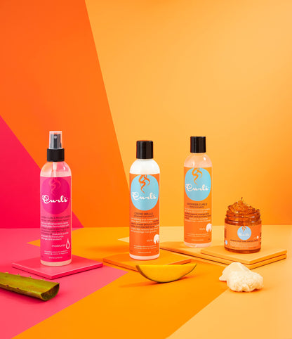 Curls Crème Brule Whipped Sculpting Cream - Dry, Wavy, Curly, and Textured Hair - Fights Frizz and Defines Refresh and Rehydrate, 8oz