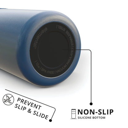 Elemental Artisan Insulated Tumbler, Triple Wall Coffee Travel Mug, Reusable Stainless Steel Coffee Tumbler with Ceramic Lid, Thermal Coffee Cups for Hot (6 Hrs) & Cold (18 Hrs), 16oz - Navy Blue