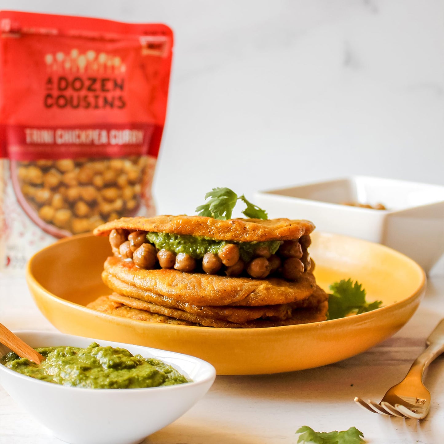 A Dozen Cousins Seasoned Beans, Vegan and Non-GMO Meals Ready to Eat Made with Avocado Oil (Trini Chickpea Curry, 8 Pack)