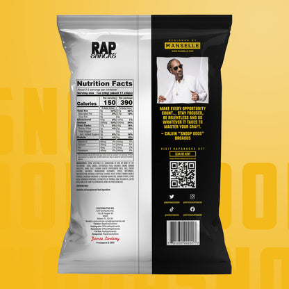 Rap Snacks Snoop Dogg Cheddar BBQ Nocho Nachos Tortilla Chips 2.5 Oz Bags - Pack of 6
