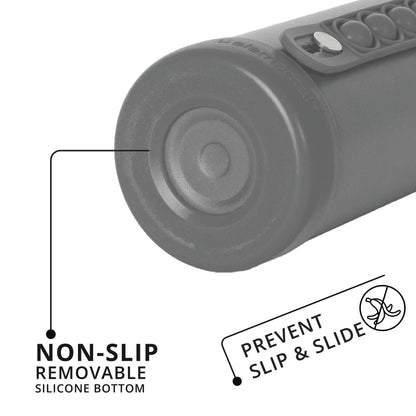 Elemental Iconic Kids Water Bottle with Straw Lid & Stress Relief Pop It Handle, Leak-Proof When Closed, Triple Insulated Kids Stainless Steel Water Bottle For Girls and Boys, 14oz - Graphite