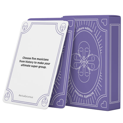 Actually Curious The Culture Edition: Icebreaker Conversation Cards - Adult, Teen, Family Card Game, Couples Games, Games for Family Game Night, Adult Games, Family Games, Drinking Games for Adults