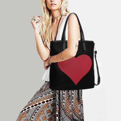 2Chique Boutique Women's Mesh Heart Fashion Tote