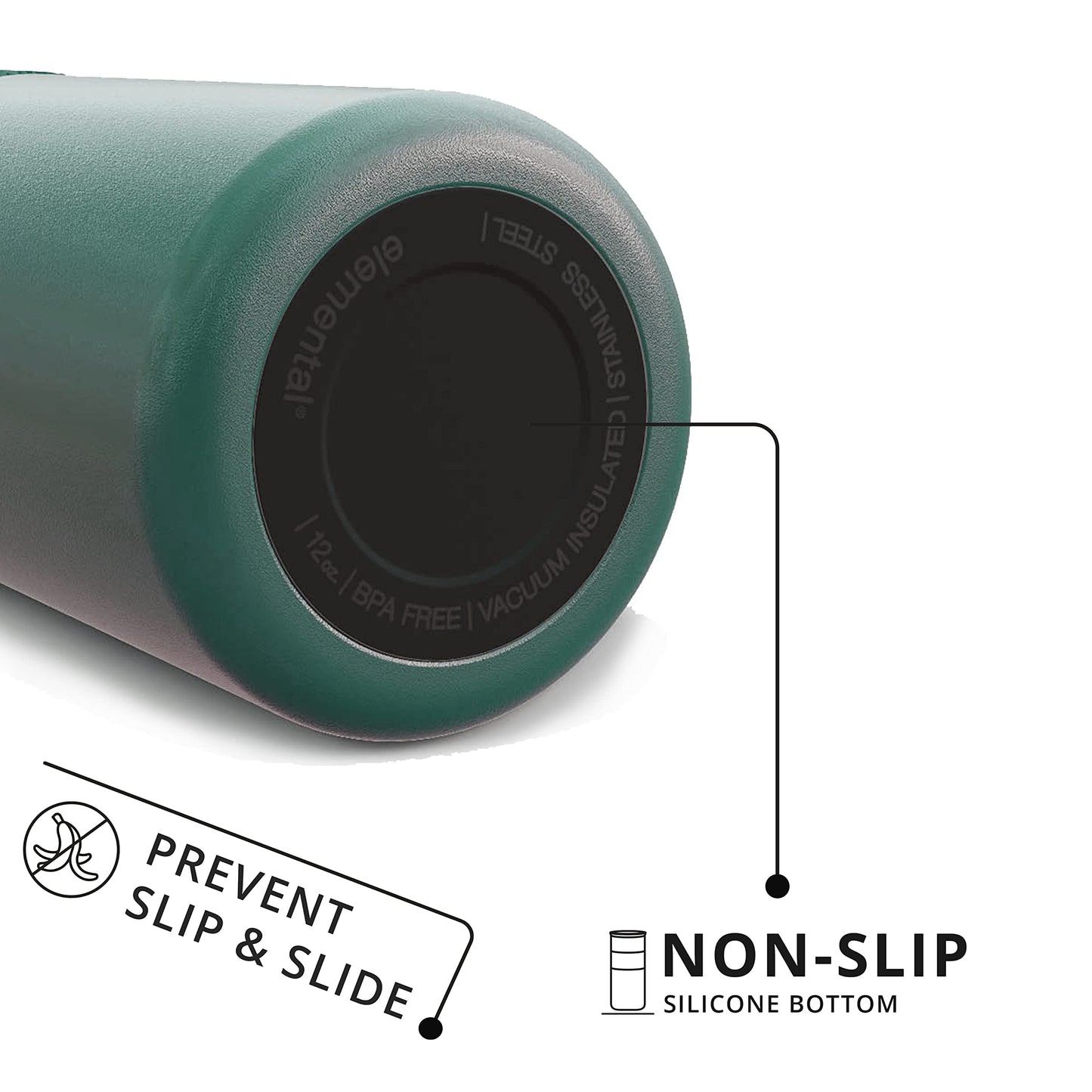 Elemental Artisan Insulated Tumbler, Triple Wall Coffee Travel Mug, Reusable Stainless Steel Coffee Tumbler with Ceramic Lid, Thermal Coffee Cups for Hot (6 Hrs) & Cold (18 Hrs), 16oz - Forest Green