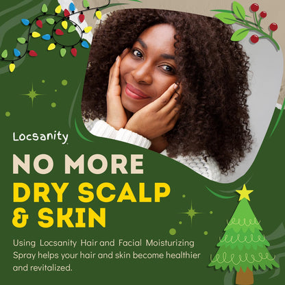 Locsanity Pure Rosewater Hair and Facial Spray – Trial Size Hydrating Face Mist to Soothe, Refresh, and Rejuvenate Skin, Reduce Oil and Buildup (4oz)