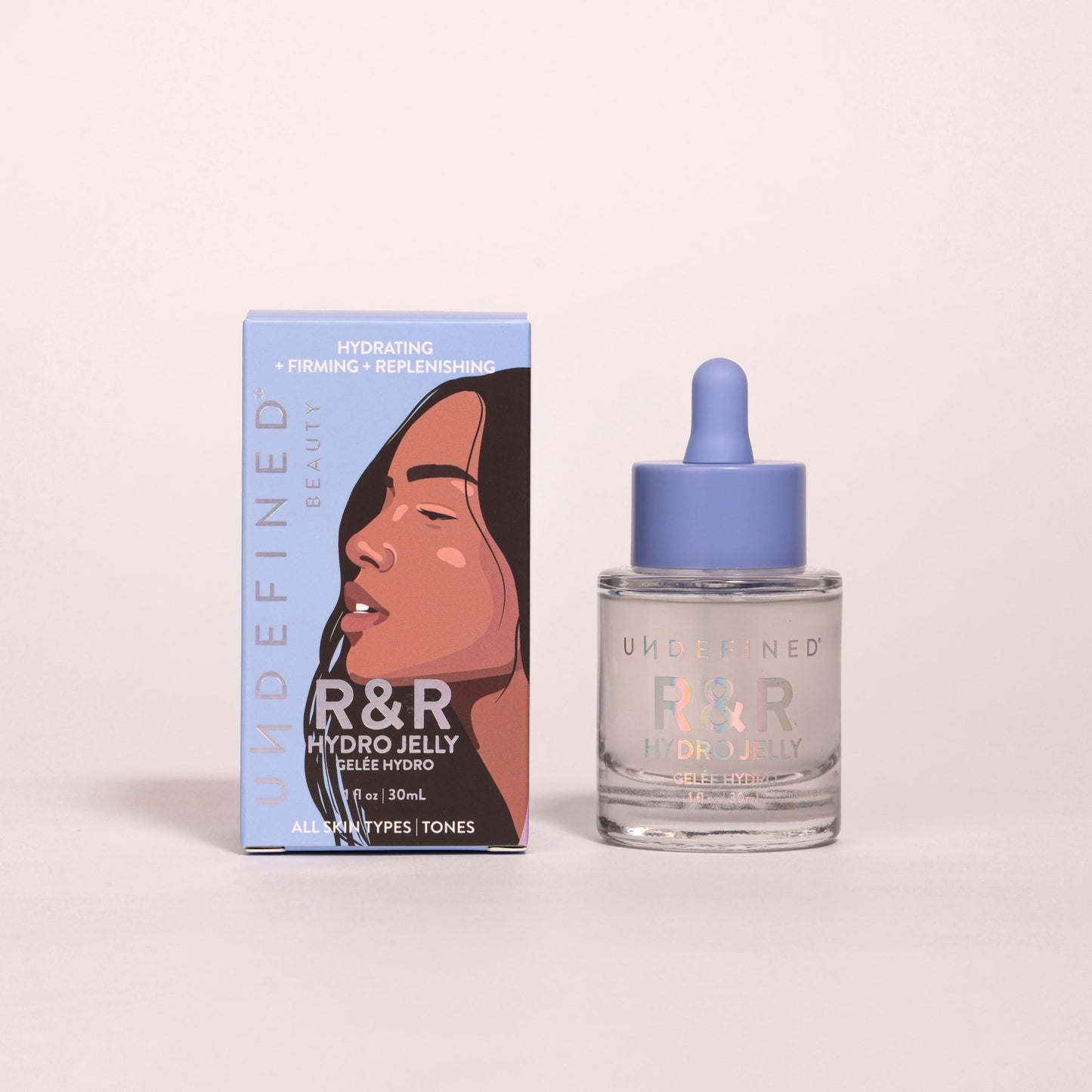 Undefined Beauty R&R Hydro Jelly Face + Eye Serum infused with Peptides, Hyaluronic Acid, Ashwagandha, Centella, Vegan Alternative to Snail Mucin for Dry Dehydrated Skin