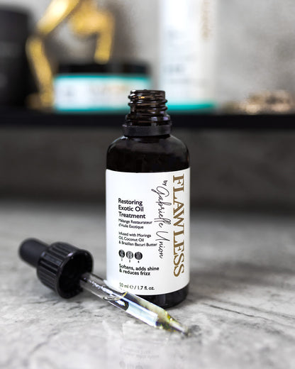 Flawless by Gabrielle Union Restoring Exotic Oil Treatment for Natural Coily Hair, 1.7 OZ