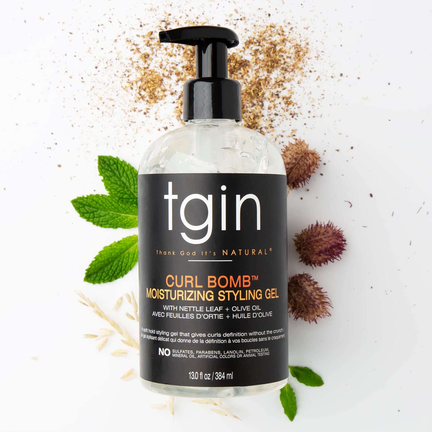 tgin Green Tea Super Moist Leave in Conditioner and Curl Bomb Moisturizing Gel - for Natural Hair - Gift Set - Curly - Dry - Moisture - Black Owned, Women Owned Business - Pack of 2-13 oz