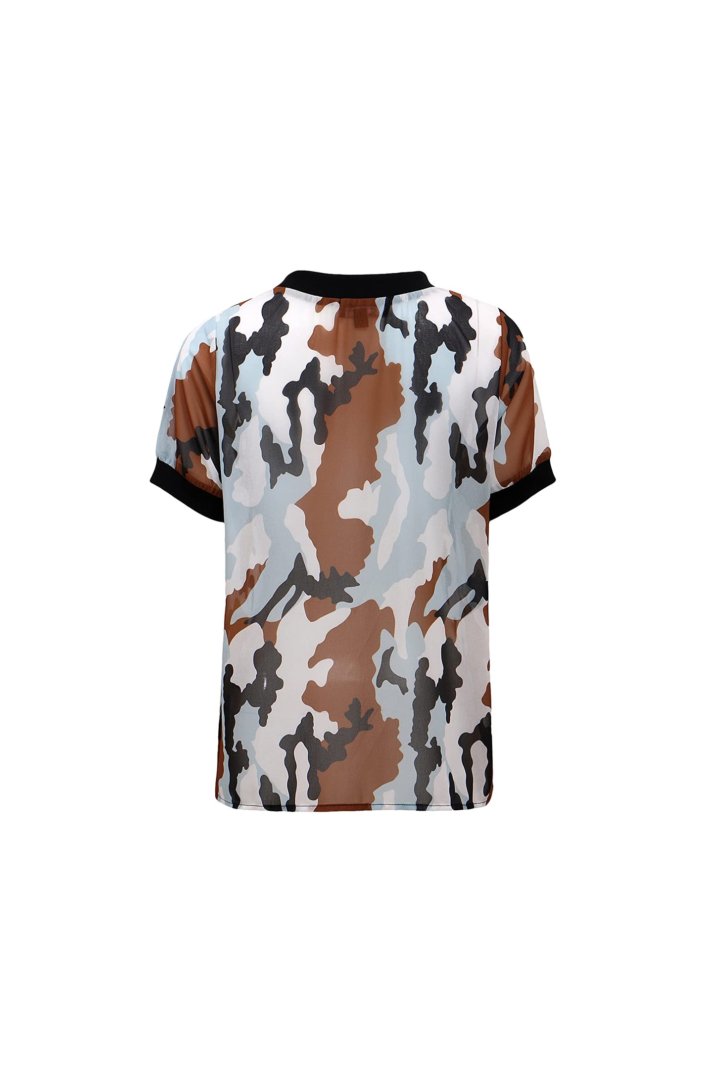 Pantora Women's Tracie Chiffon Tee, Camo print, Small