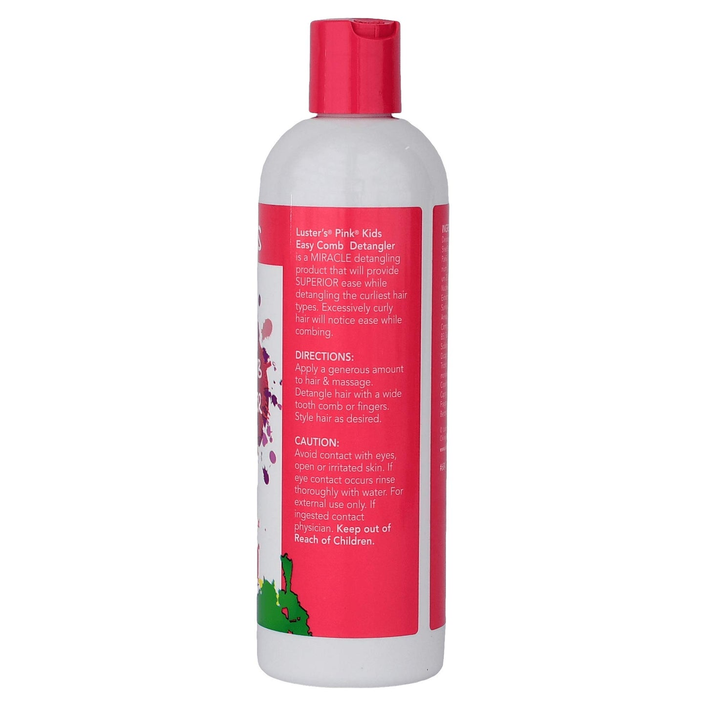 Luster's Pink Kids Easy Comb Detangler, 12 Ounce Made with Castor Oil, Coconut Oil and Shea Butter.