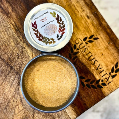 Classic Gourmet Garlic Sea Salt - Spice Mix - All Natural Blend - Non GMO - Handcrafted - Small Batch - Artisanal - Made in USA - Gustus Vitae - #63