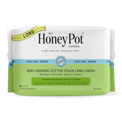 The Honey Pot Company - Herbal Panty Liners for Women - Everyday, Long, & Heavy Liners Bundle - Infused w/Essential Oils for Cooling Effect & Organic Cotton Cover - Feminine Care - FSA & HSA Eligible