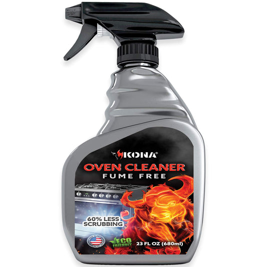 Kona Oven Cleaner Heavy Duty - Powerful Fume Free Oven Cleaner & Stove Top Cleaner Degreaser- Gas Stove Cleaner - Break Up Grime - Oven Grill Cleaner - 23oz Spray Bottle