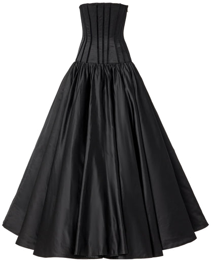 Sergio Hudson, Strapless Ball Gown, 4, Ebony